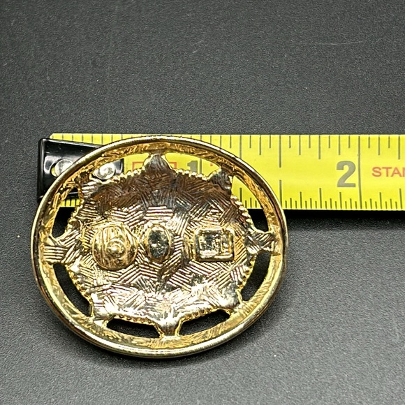 VTG Givenchy Estate Post Back Gold Tone Faux Pearl Rhinestones Large Earrings - Picture 9 of 9